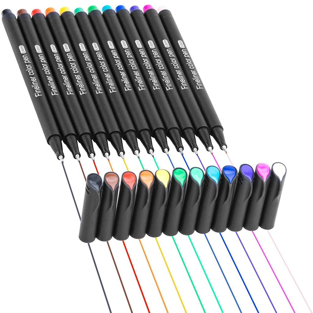 

Journal Colored Fine Point Pens 12/24Pcs Fineliner Pen For Note Taking Calendar Agenda Bullet