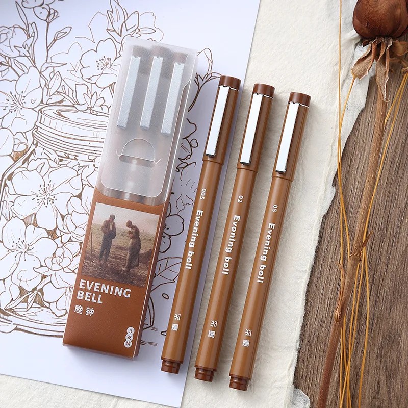 

Waterproof Ink Brown Micron Neelde Drawing Pen Pigment Fine Line Markers Pen For Hand-Paint Anime
