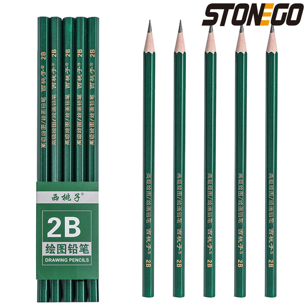 

Stonego 2B Non-Toxic Standard Sketch Pencils Students Writing Special Hexagonal Children Drawing