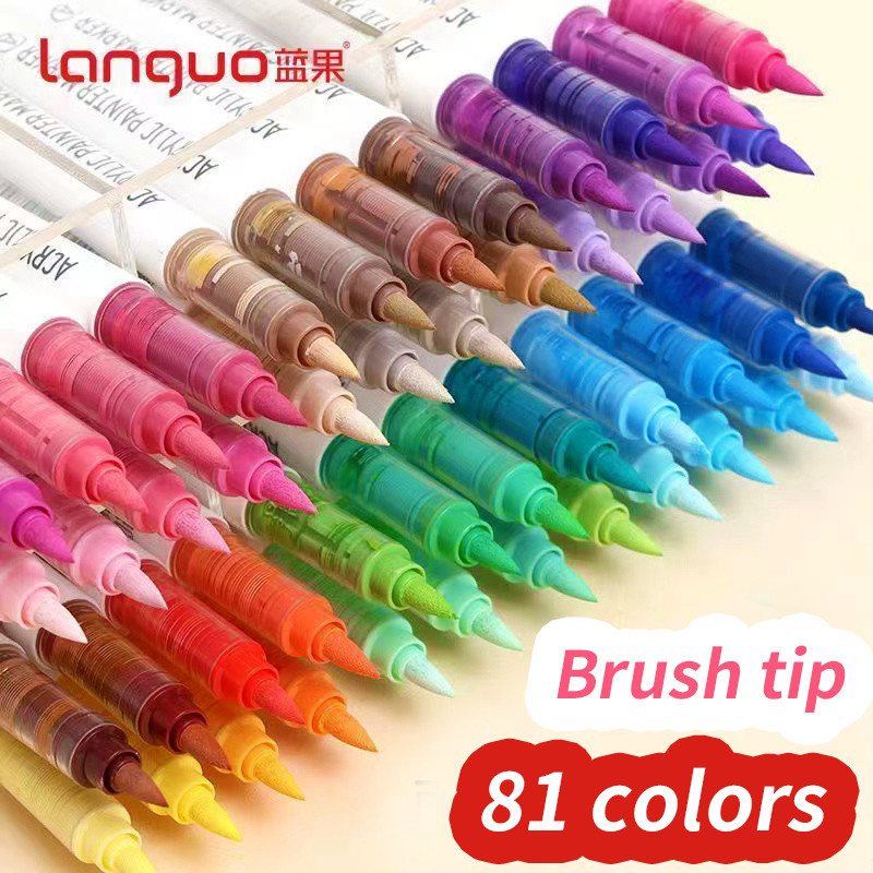 

Back To School Accessories Aesthetic Stationery Graffiti Color Markers Acrylic Marker Brush Tip Pens