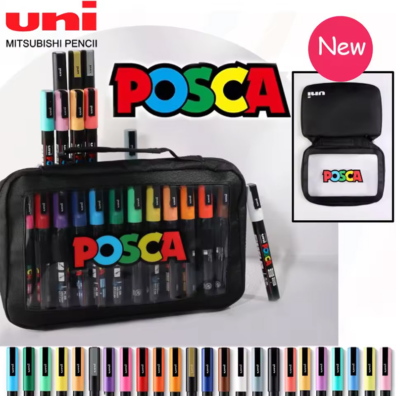 

Uni Posca Marker Pen Set ,Pc-1M 3M 5M 24/8/16 Colored Art Acrylic Paint Rotulador Permanente Pigment