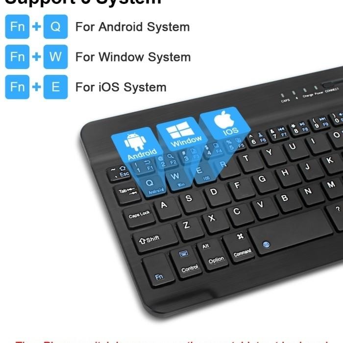 JTTOP" WIRELESS BLUETOOTH KEYBOARD MINI PORTABLE UNIVERSAL UKURAN 10 INCH