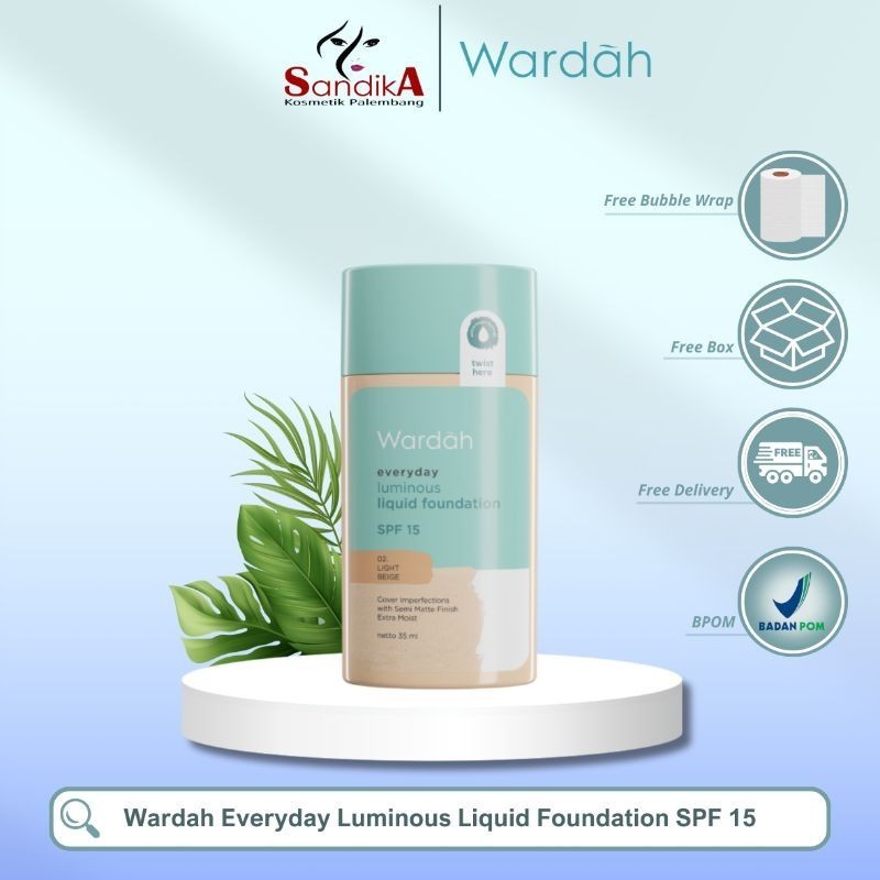 WARDAH EVERYDAY LUMINOUS LIQUID FOUNDATION OILY SKIN/FOUNDATION WARDAH/ALAS BEDAK WARDAH