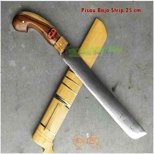 NEW PRODUK GOLOK MINI PISAU BAJA 25 CM GAGANG KAYU JATI FULL TANG SARUNG KAYU THY