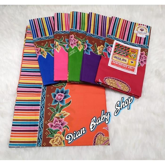 Kain Gendong Bayi Bagus - Unggul Jaya [[ Mahkota_Corak Bunga Keranjang ]] Jarik Batik Panjang.