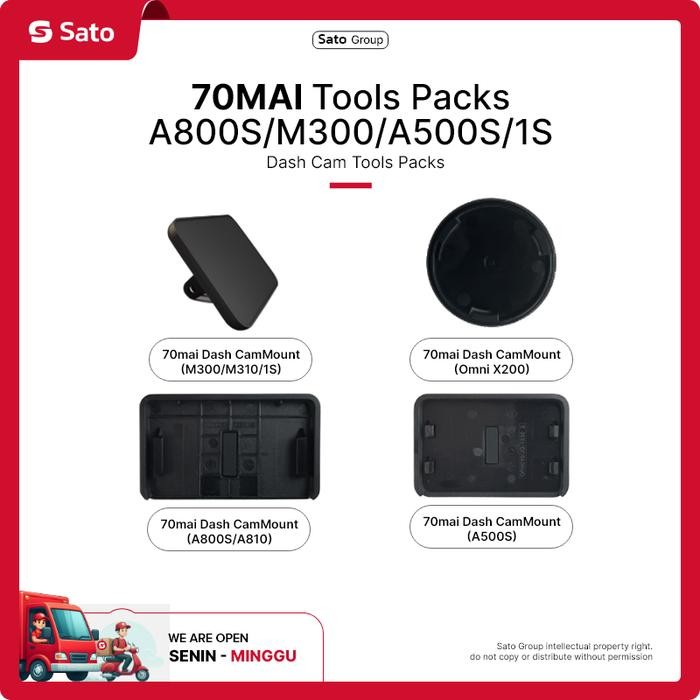 70Mai Dashcam Tool Packs A800S-1/A500S-1/1S/M300 70Mai Static Sticker - Asli