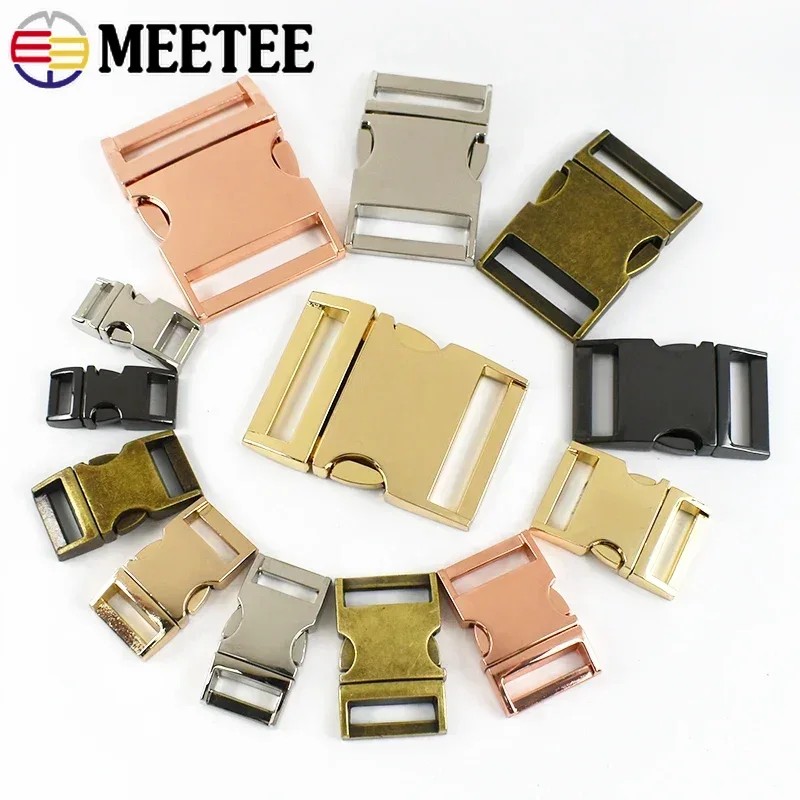 

2/5Pcs 10-38Mm Metal Quick Release Buckle Webbing Backpack Strap Side Clip Bag Belt Dog Collar