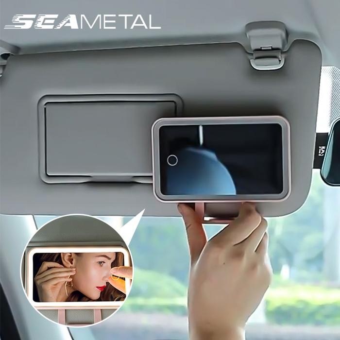 TERLARIS SEAMETAL CERMIN RIAS LED MOBIL KACA CERMIN RIAS PELINDUNG MATAHARI MOBIL CERMIN GANTUNG