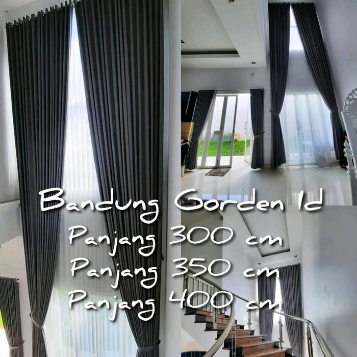 ..... Gorden Blackout Panjang 3 Meter 350 400 Cm Hordeng Jendela Pintu Kamar Hotel Horden Tinggi 4