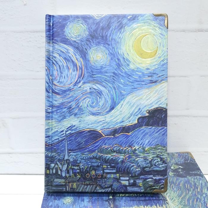 

AqibSaza Van Gog Hardcover Notebook Buku A5 isi dalam campur Planner Journal Notebbook