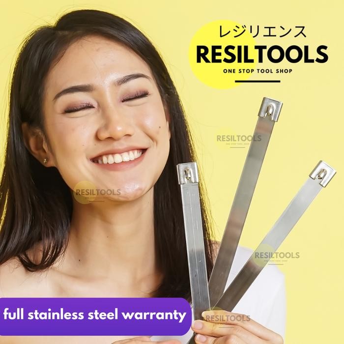 

10 buah Kabel Tis Stainless 19 mm x 900 mm Cable Ties Strapping Plat