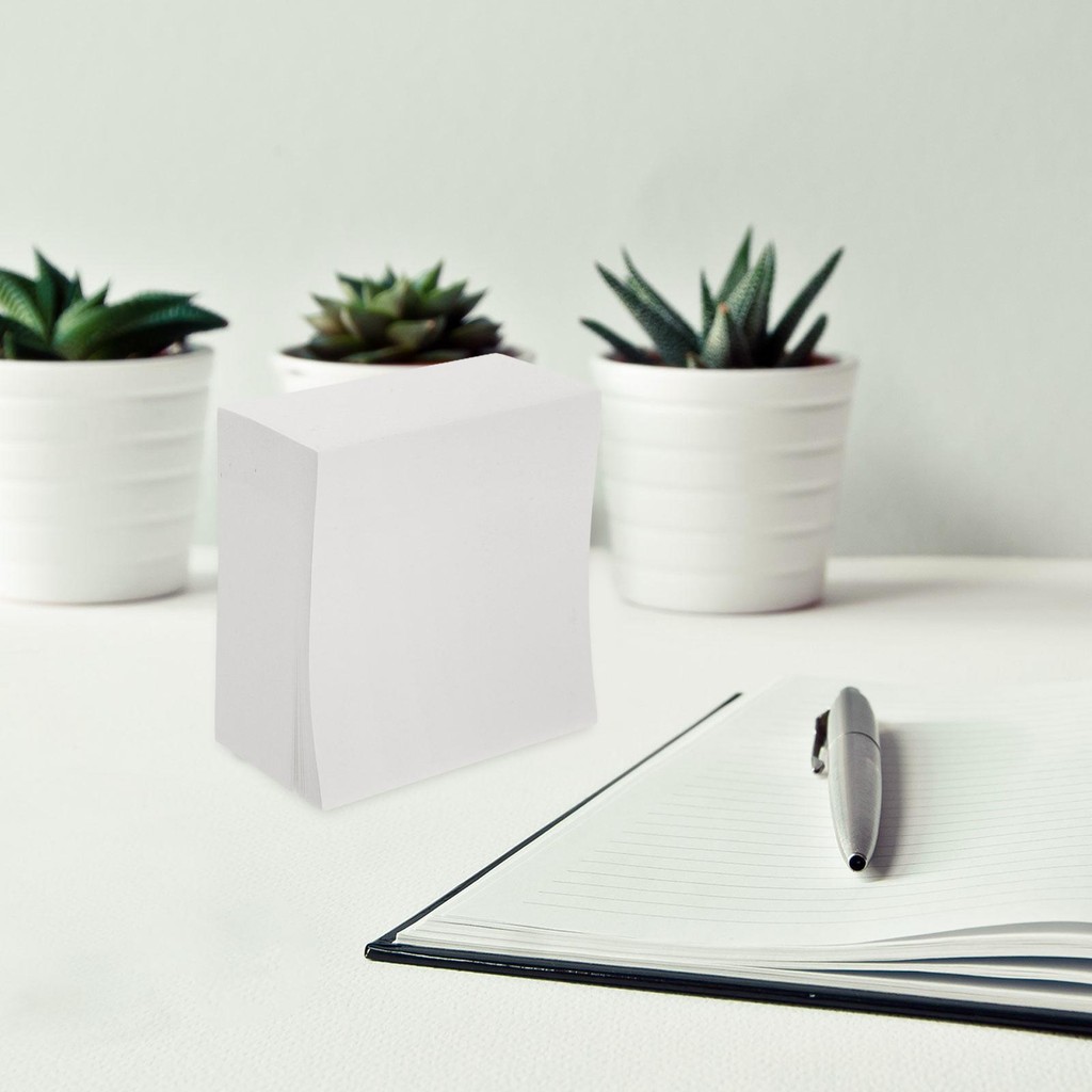 

Office Memo Sheets: 400Pcs Not Sticky Memo Cube Refill Blank Paper Memo Pads Tear-Off Pages Blank