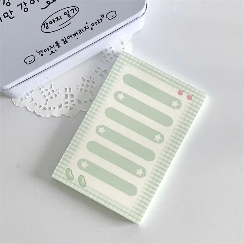 

Korean Ins Fresh Light Green Memo Pad Cute Student Loose Leaf Message Notepad Girl Mini Pocket