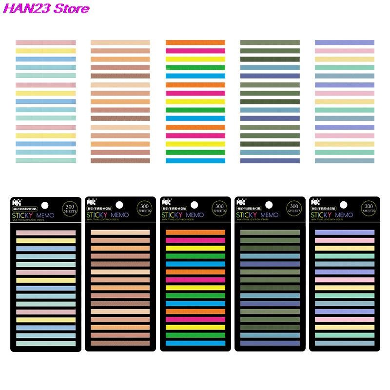 

300 Sheets Rainbow Color Index Memo Pad Sticky Notes Paper Sticker Notepad Bookmark School Supplies