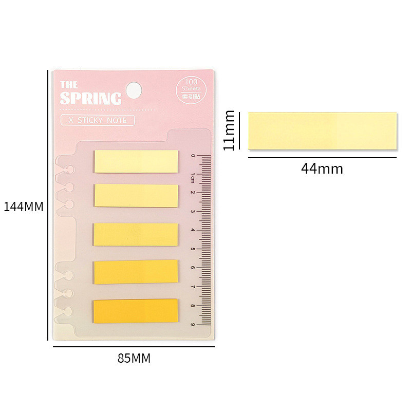 

100 Sheets/Pack Colorful Sticky Notes Memo Pad Label Note Bookmarks Notepad School Office Student