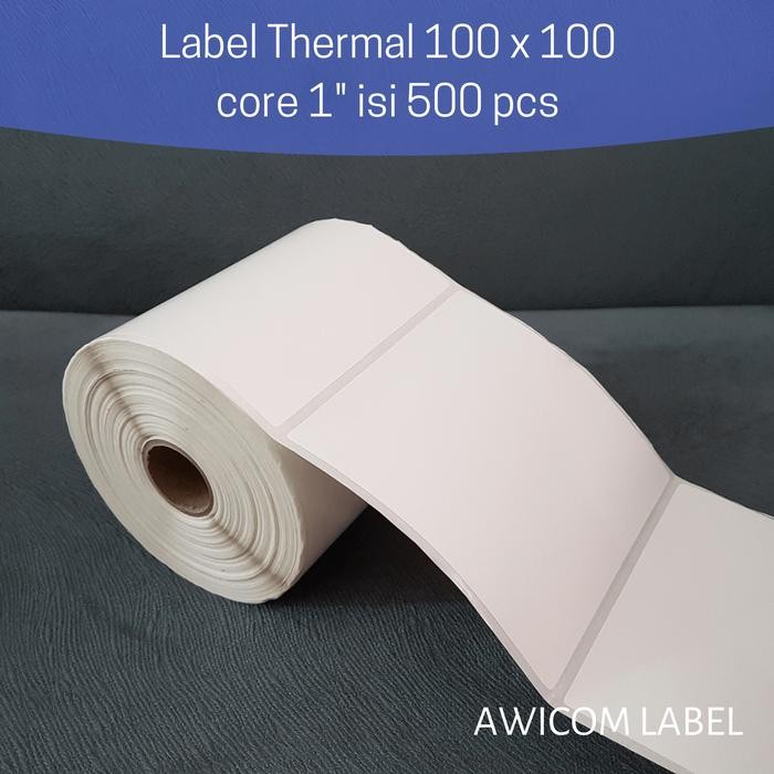 

SobatSaga Label Barcode Direct Thermal 100x100 mm 100 x 100 core 1 inch isi 500 Roll