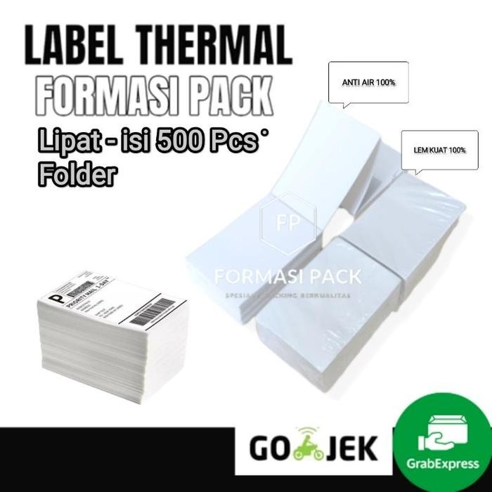 

SobatSaga KERTAS THERMAL LABEL STICKER 100X150 500PCS BARCODE UKURAN A6 LIPAT
