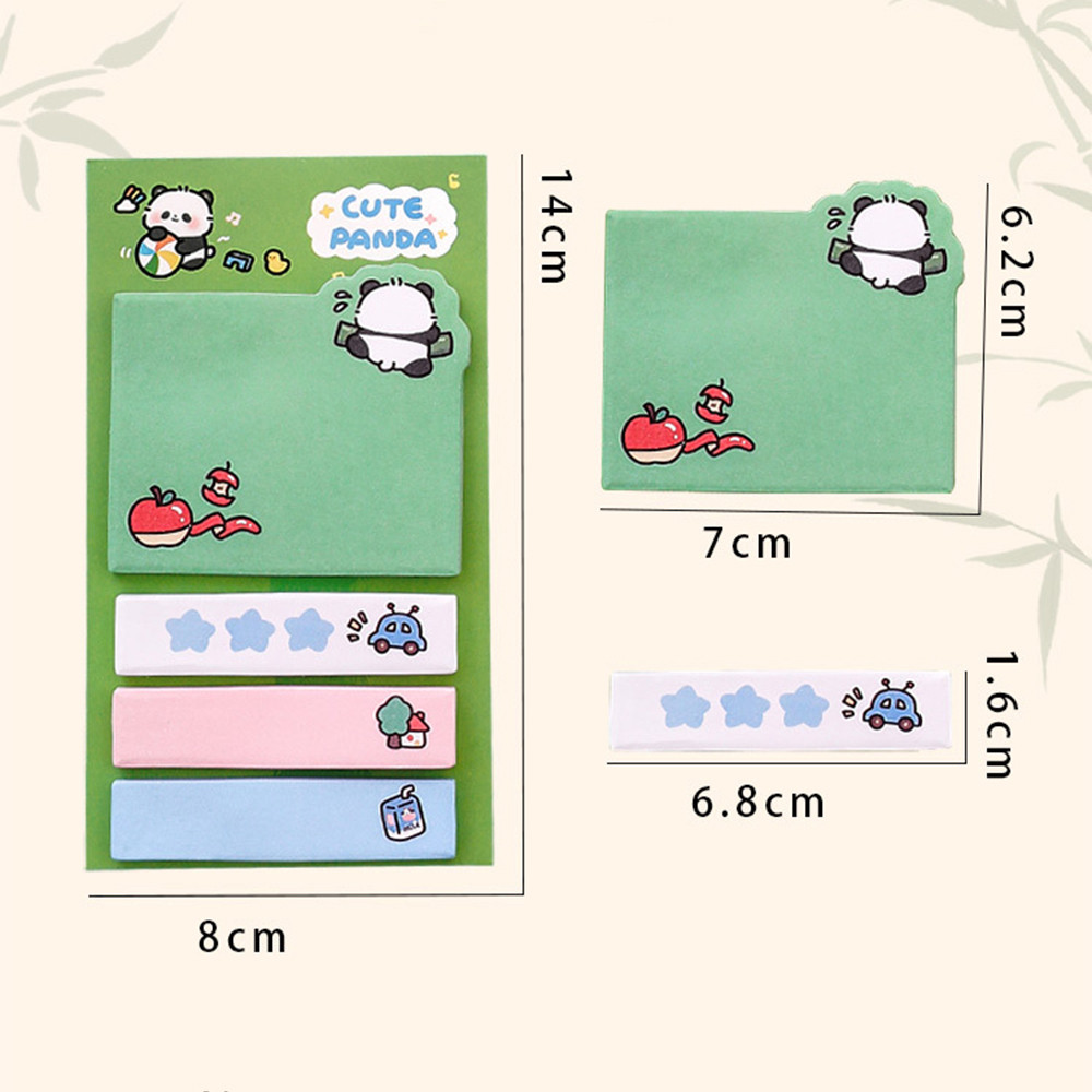 

1 Piece Kawaii Cute Panda Paper Sticky Notes Creative Notepad Memo Pads Office School Stationery