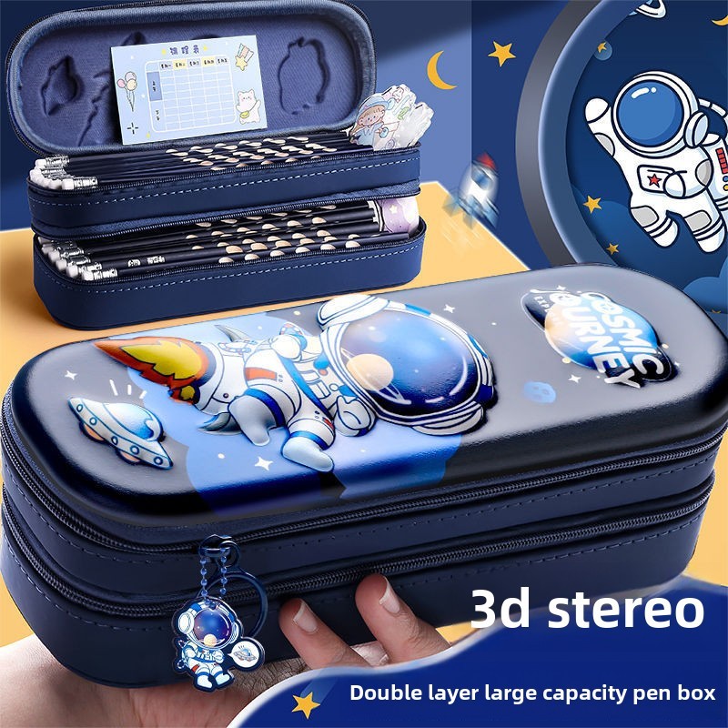 

3D Three-Dimensional Multi-Functional Double-Layer Stationery Pencil Case For Boys Girls Primary