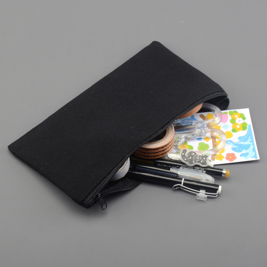 

Pencil Case Black Kawaii Stationery Trousse Scolaire Pen Case Estuche Para Lapices Pencilcase Canvas