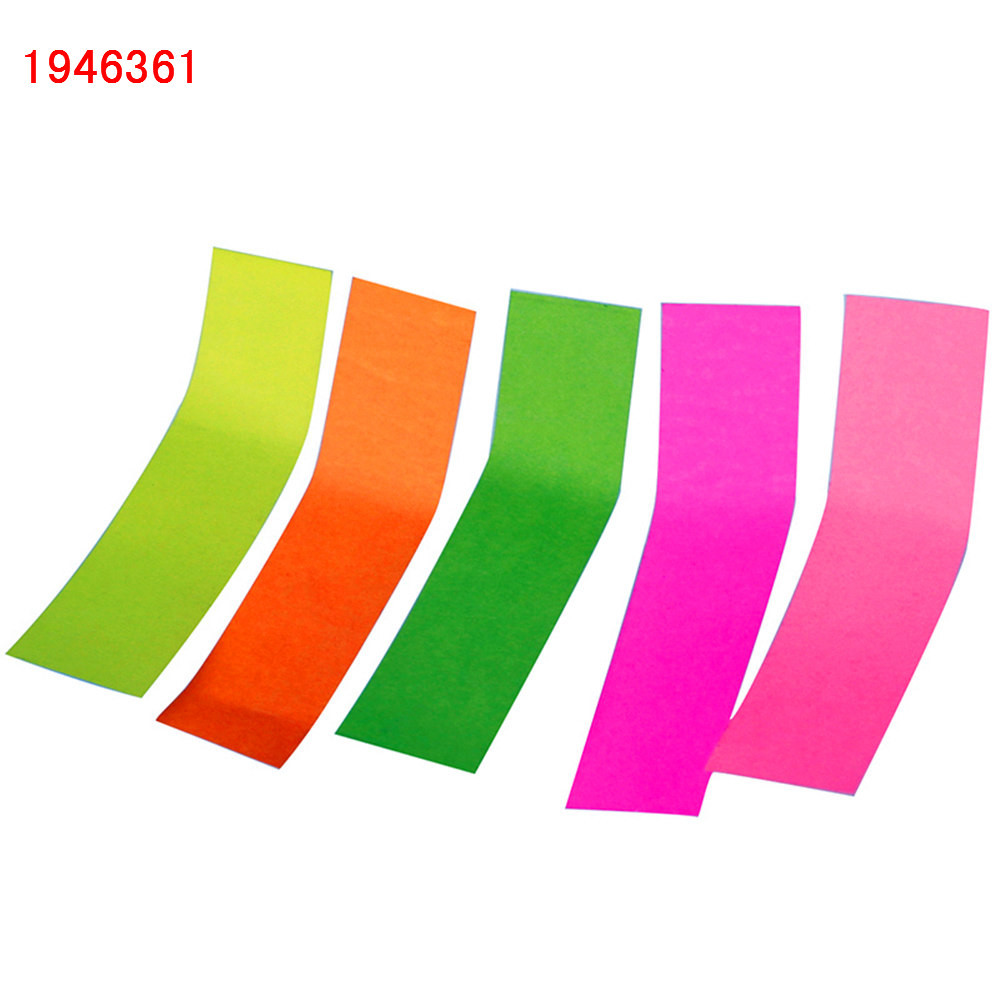 

500 Sheets Fluorescent Paper Self Adhesive Memo Pad Sticky Notes Bookmark Point It Marker Memo