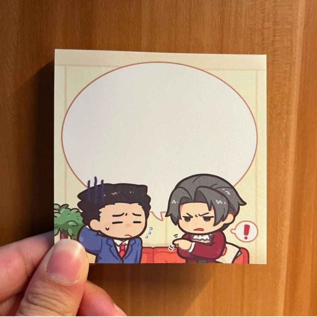 

Gyakuten Saiban Sticky Notes Naruhodou Ryuichi Memo Pad Mitsurugi Reiji Leave Message Ace Attorney