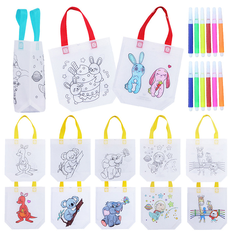 

5Pcs Double Sided Graffiti Bag Building Block Markers Early Childhood Education Kids Diy Painting