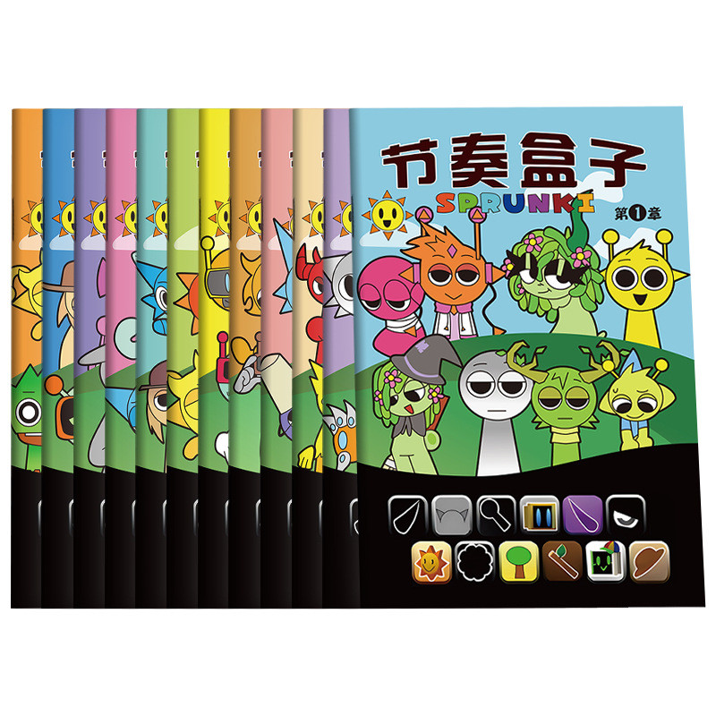 

Cartoon Sketch Book Kit Kids Creative Art Gift Coloring Anime Art Set With Stickers Educational