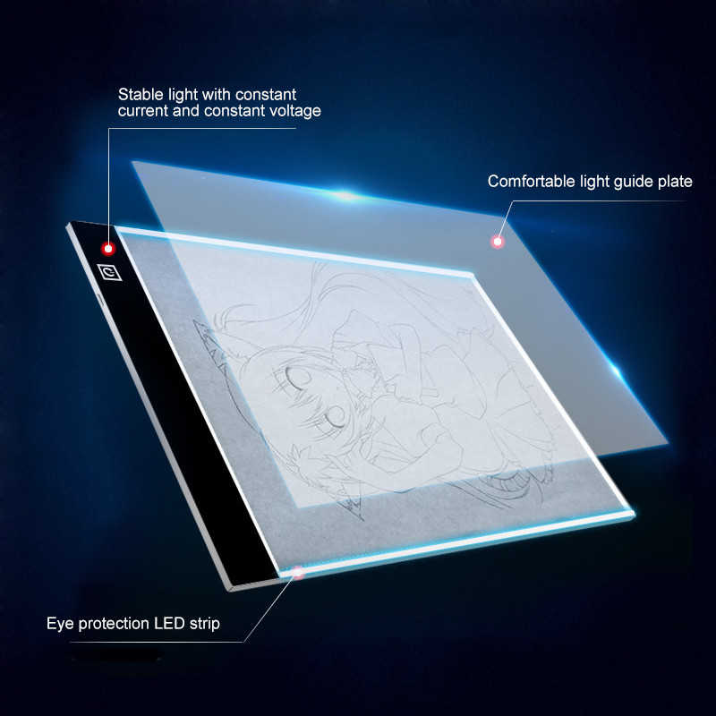 

3 Level Dimmable Led Drawing Copy Pad Board For Baby Toy A4 Creativity Painting Educational Toys For