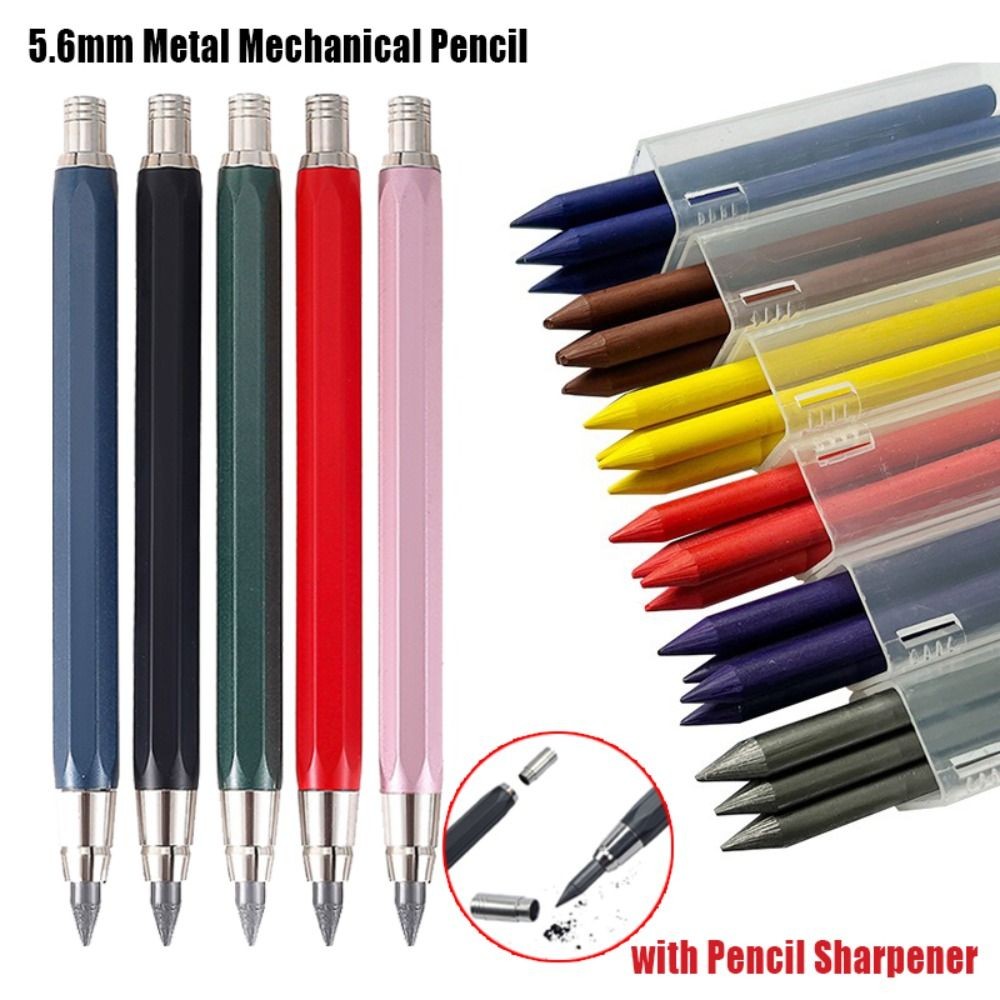 

5.6Mm Mechanical Pencil Metal With Pencil Sharpener Propelling Pencil Sketch Comics Design Drawing