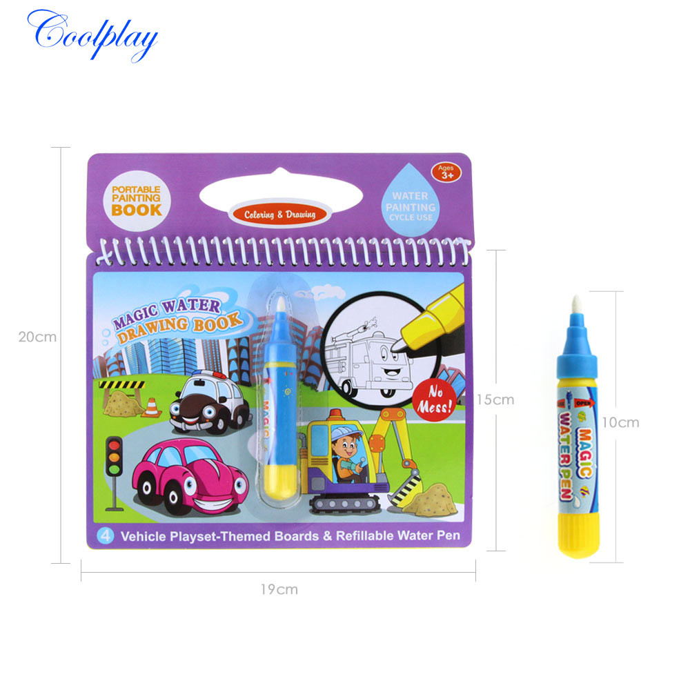 

Coolplay Magic Water Drawing Book Coloring Book Doodle & Magic Pen Painting Drawing Board For Kids