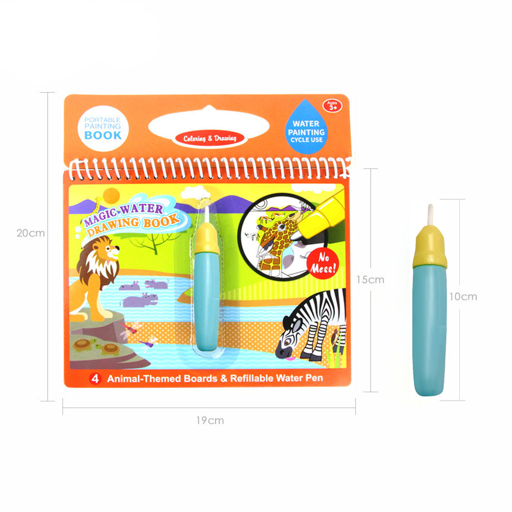 

8 Types Magic Water Drawing Doodle Book & Magic Pen Coloring Painting Drawing Board Early