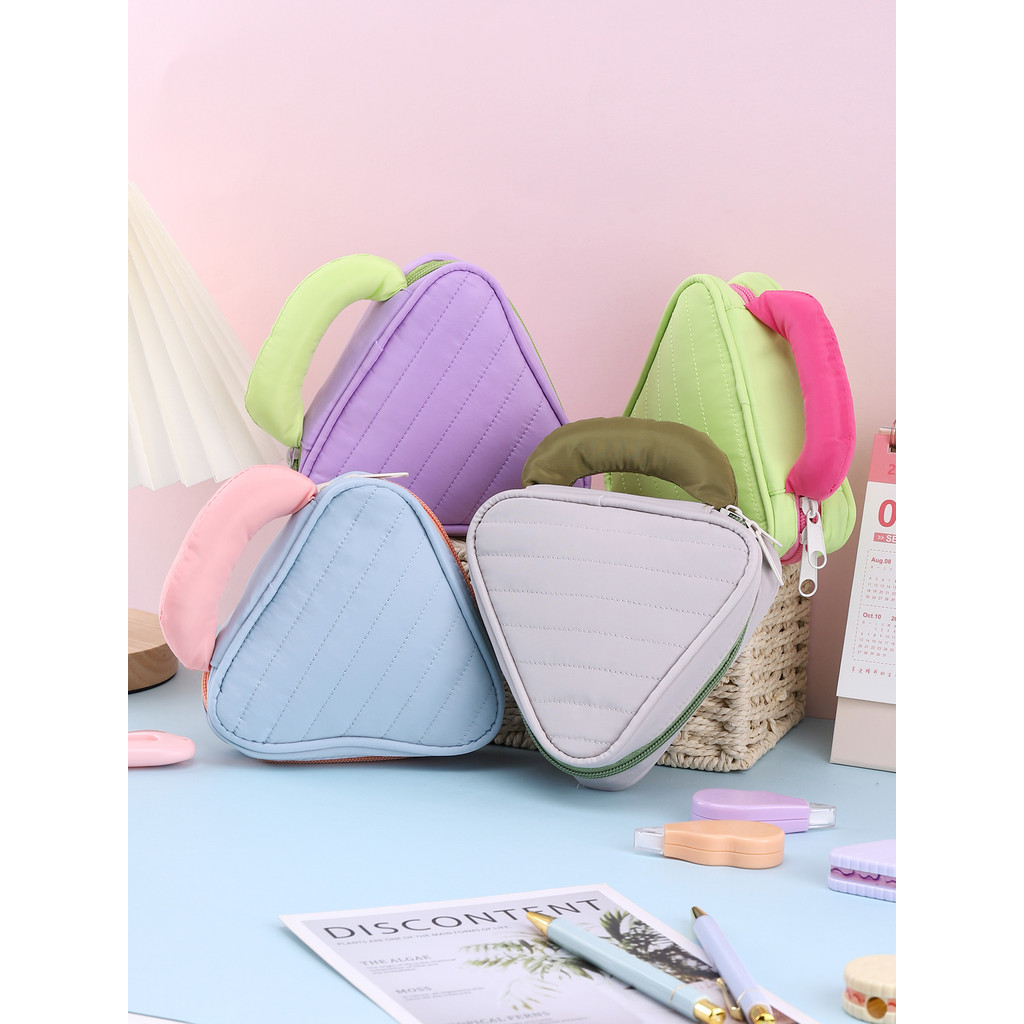 

Triangle Pencil Case Multifunctional Storage Bag Large-Capacity Pencil Pouch School Study Stationery