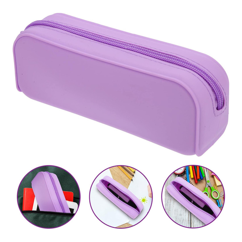 

New Kawaii Colorful Silicone Pencil Case Cute Fashion Pencil Bag Stationery Storage Pouch Student