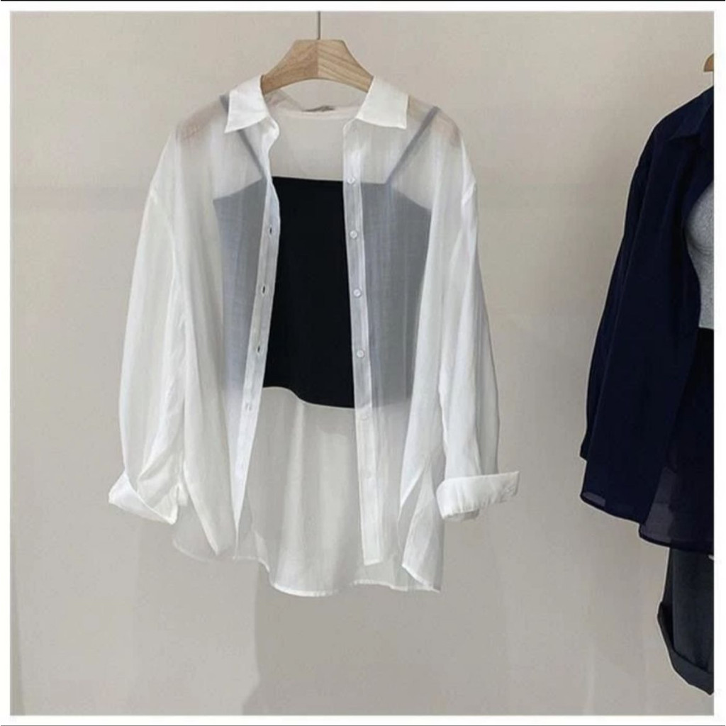 PROMO / Ami Collection - Kemeja Basics Kekinian / Kemeja Transparan / Kemeja OOTD