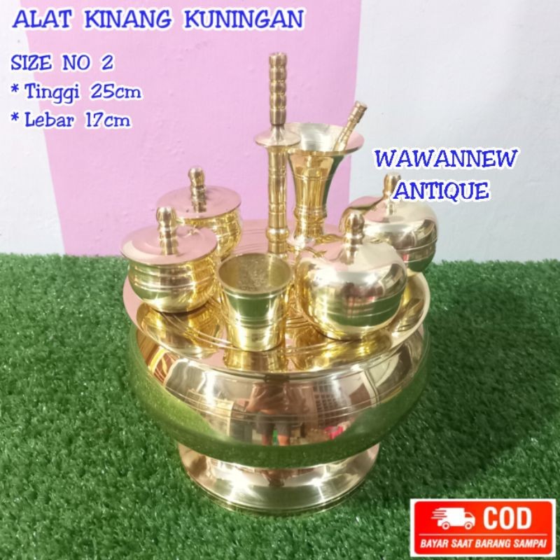 TEMPAT SIRIH ALAT KINANG SET LENGKAP KUNINGAN BESAR KINANGAN COCOH KINANG ALAT TUMBUK KINANG
