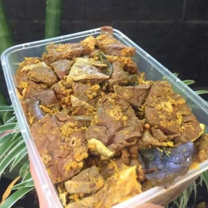 

Paru sapi ungkep 500g sudah masak bumbu ungkep goreng n balado, ayam