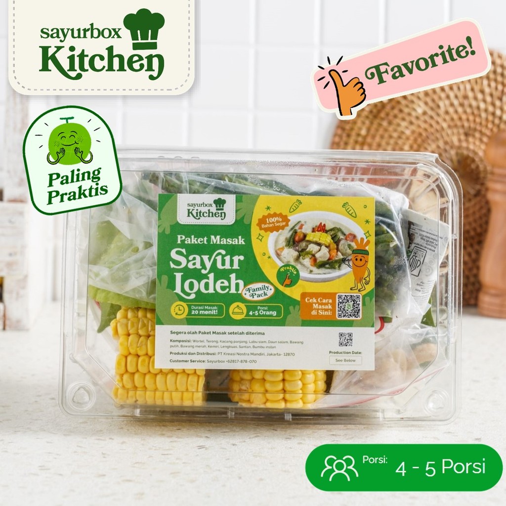 

Sayurbox Kitchen Paket Masak Sayur Lodeh Family Pack 1 pack