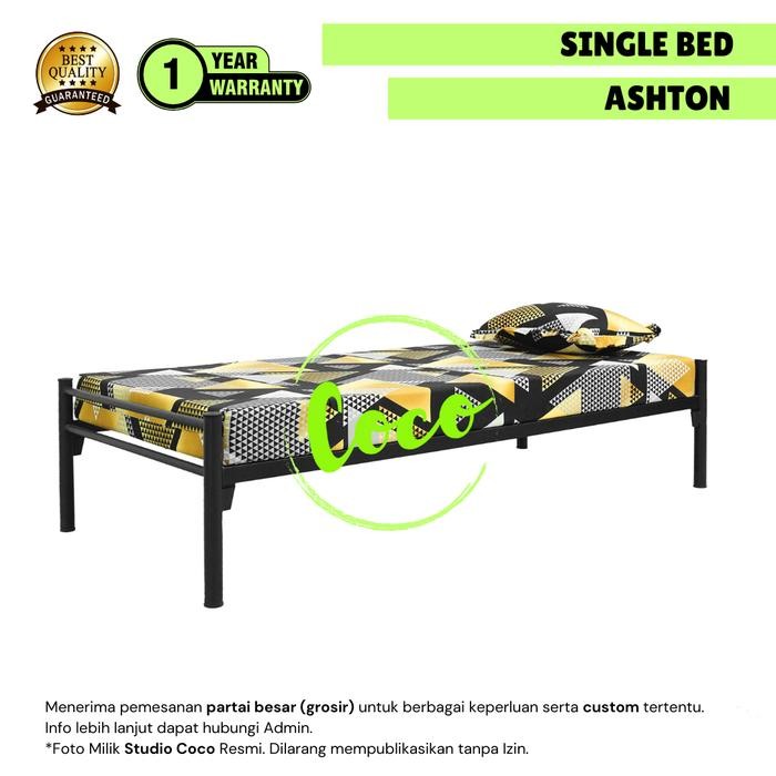 Ranjang Dipan Besi Minimalis Kos Mess Asrama 90x200 100x200 120x200