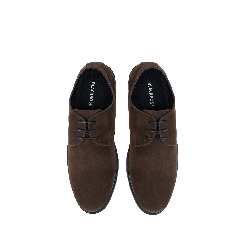 BLACKROSE Sepatu Pria Derby Chukka Low 3 Eyelets Coklat Coffee Suede Pantofel Formal Shoes Men