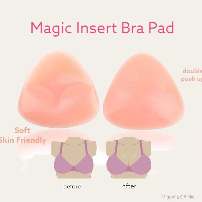 Satinya- Magic Bra Pad Gel Silicon Insert Bra Double Push Sticky Push Up Bikini