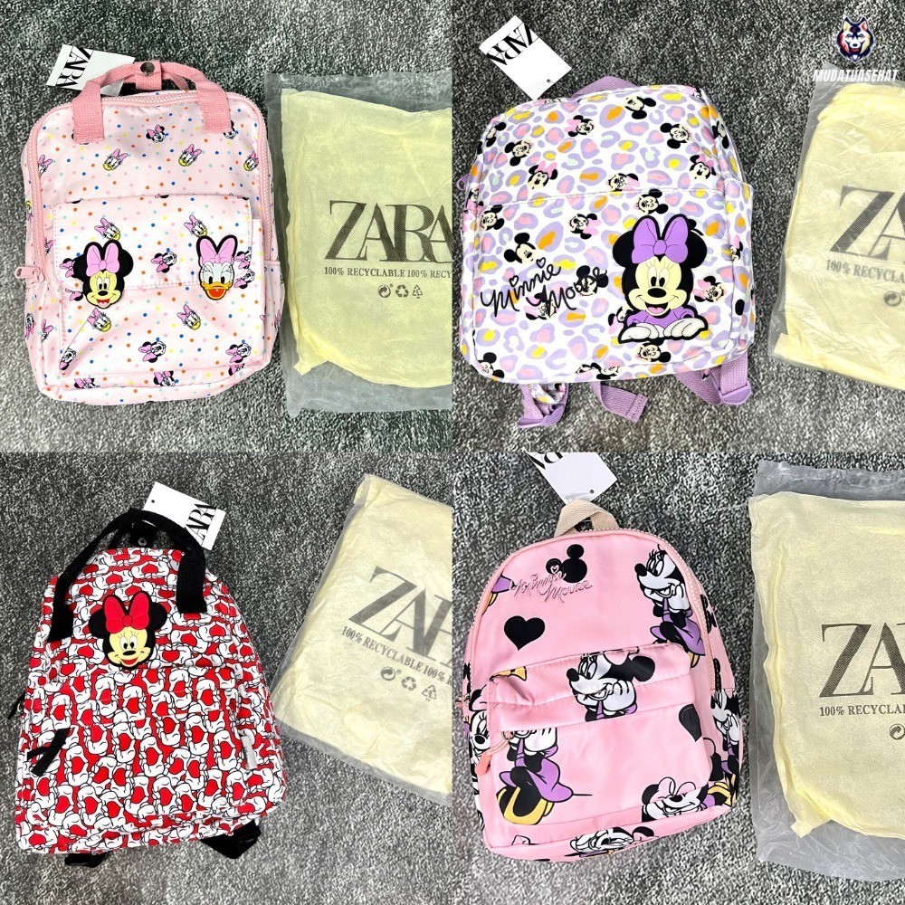New // Zara Mini Backpack / Tas Ransel Anak / Bagpack / Tas Sekolah / Tas Kasual / Tas Anak / Tas