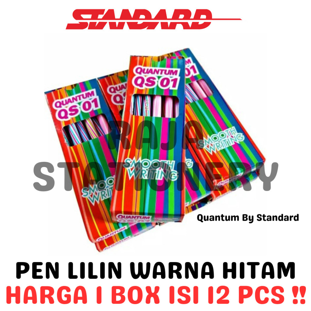 

QUANTUM BALL PEN BY STANDARD PULPEN LILIN ULIR QUANTUM STANDARD QS-01 LUSIN BOX [12PCS] - RAJA BIGBOX