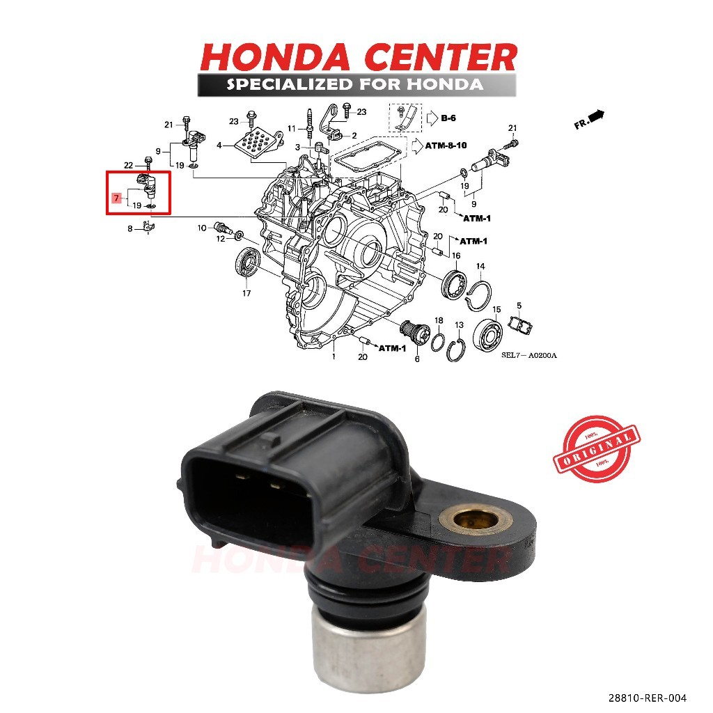 Sensor Speed Kecepatan Selenoid Matik Pick Up Assy Honda Jazz Gd3 City Gd8 Matik Cvt