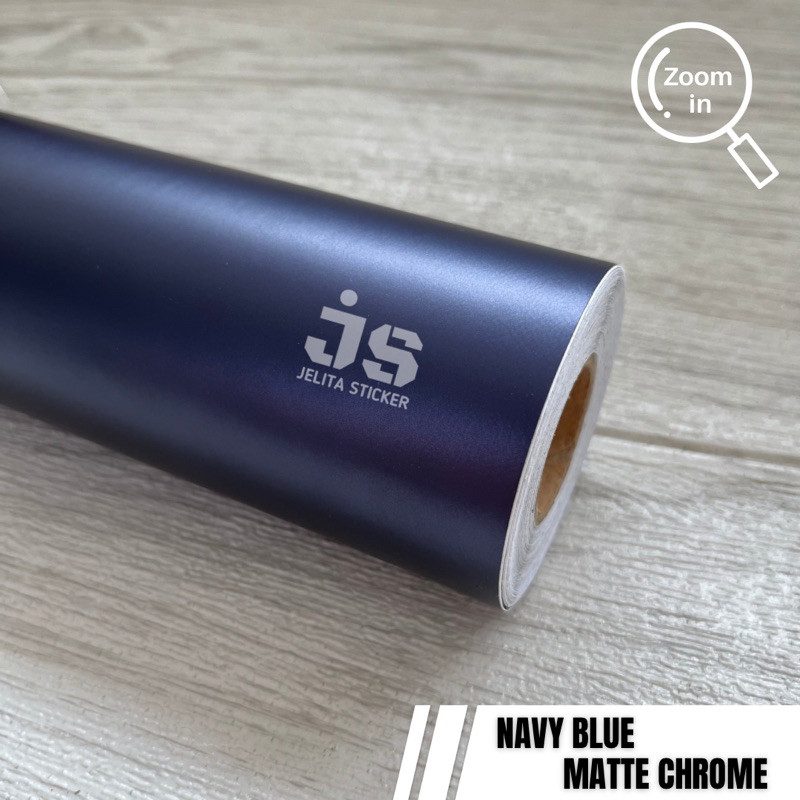 [ROLL] Sticker Navy Blue Matte Chrome / Skotlet Midnight Blue /Stiker Biru Tua Navi
