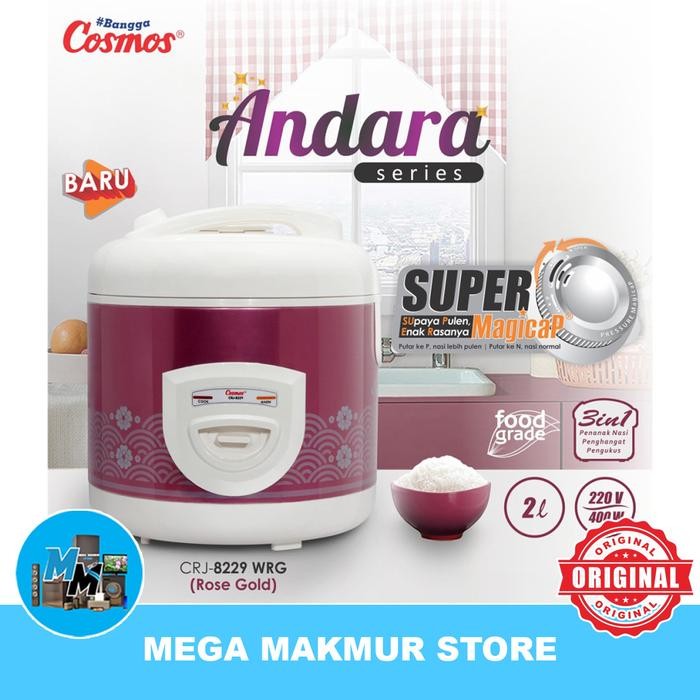 Rice Cooker Cosmos CRJ-8229 WRG - 2 L (Tongolan Super) mejikom