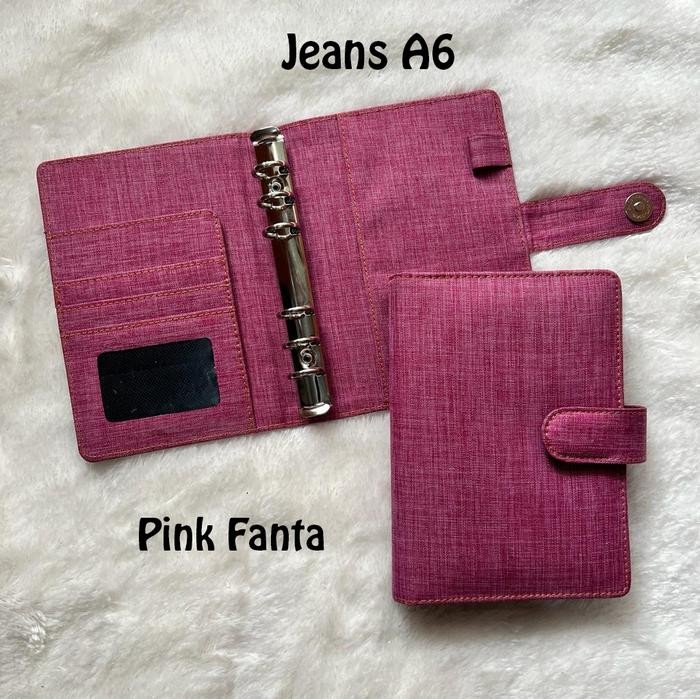 

Binder Bahan Jeans Ukuran A6 (6 ring) 9 Warna Pilihan