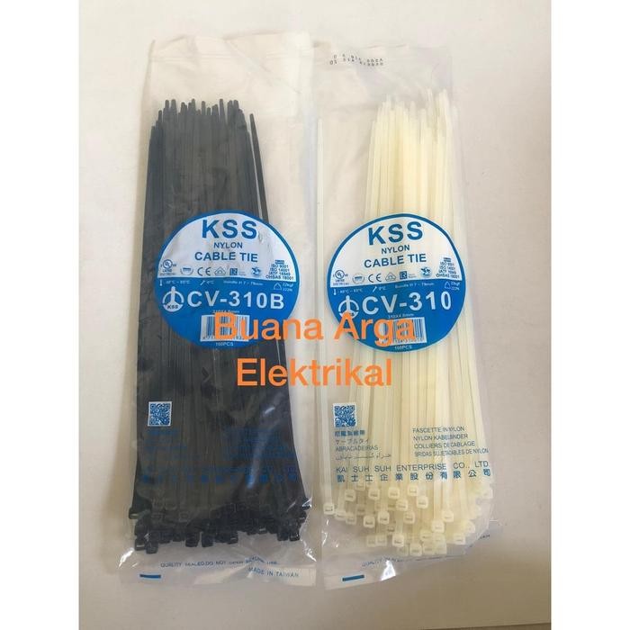 

Kabel Ties CV-310 CV 310 x 4,8 KSS Warna Putih/Hitam @100pcs CV310