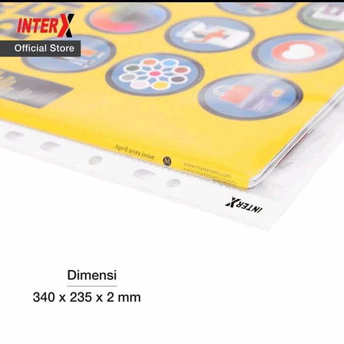 

sheet protector Folio FC isi 100 lembar / plastik pp pocket inter x