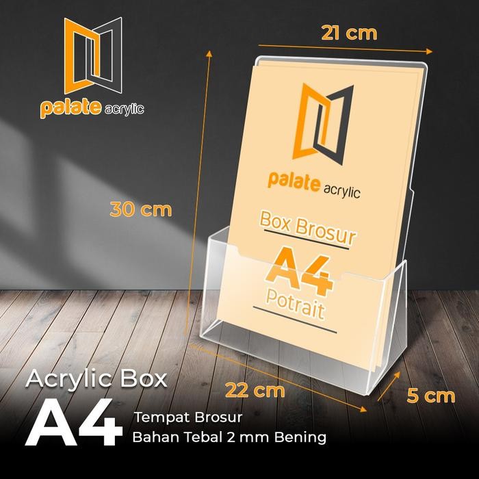 

AKRILIK TEMPAT BROSUR / RAK / BOX A4 - MODEL JADI